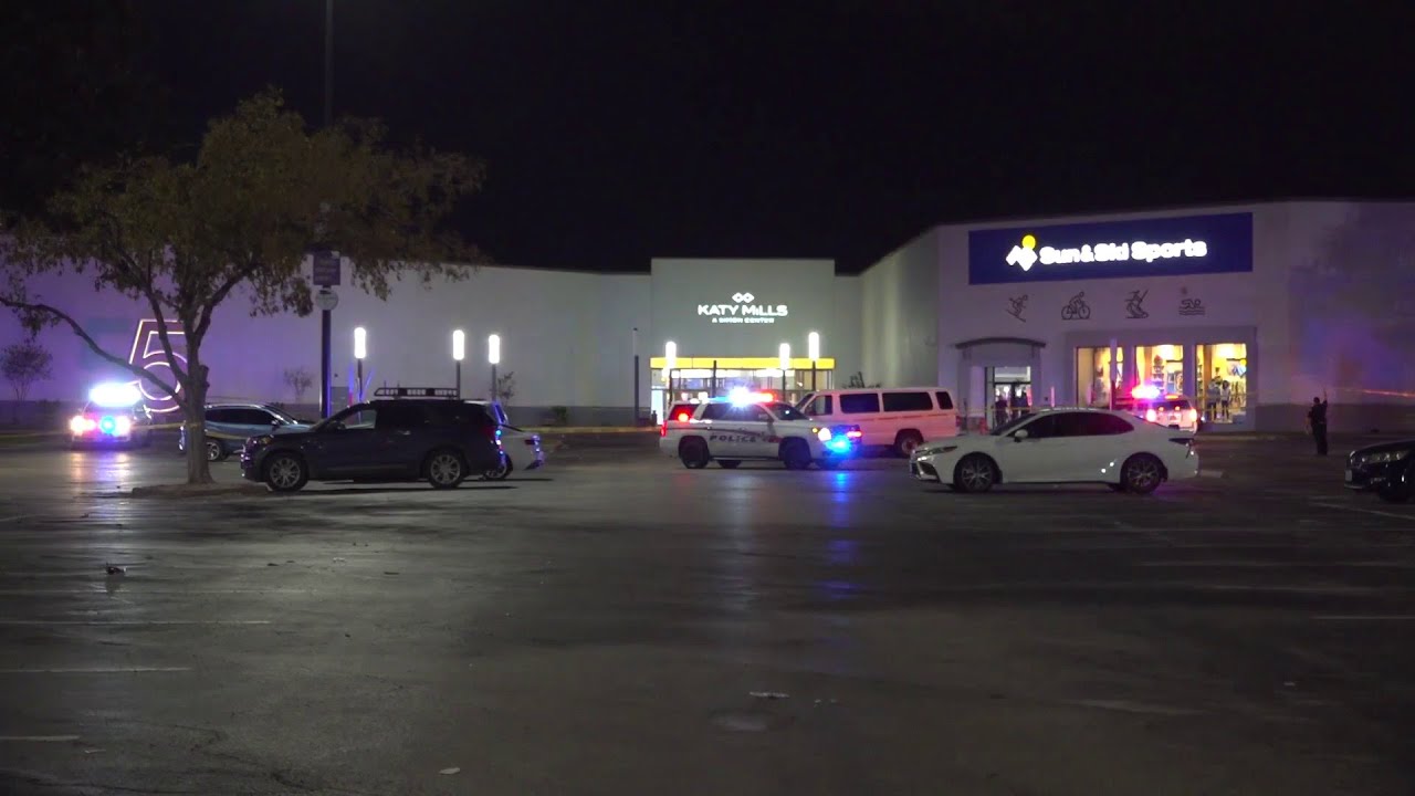 Katy Mills Mall parking lot shooting scene raw video