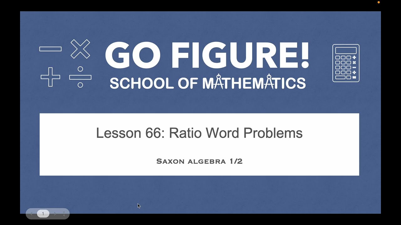 Lesson 66: Ratio Word Problems