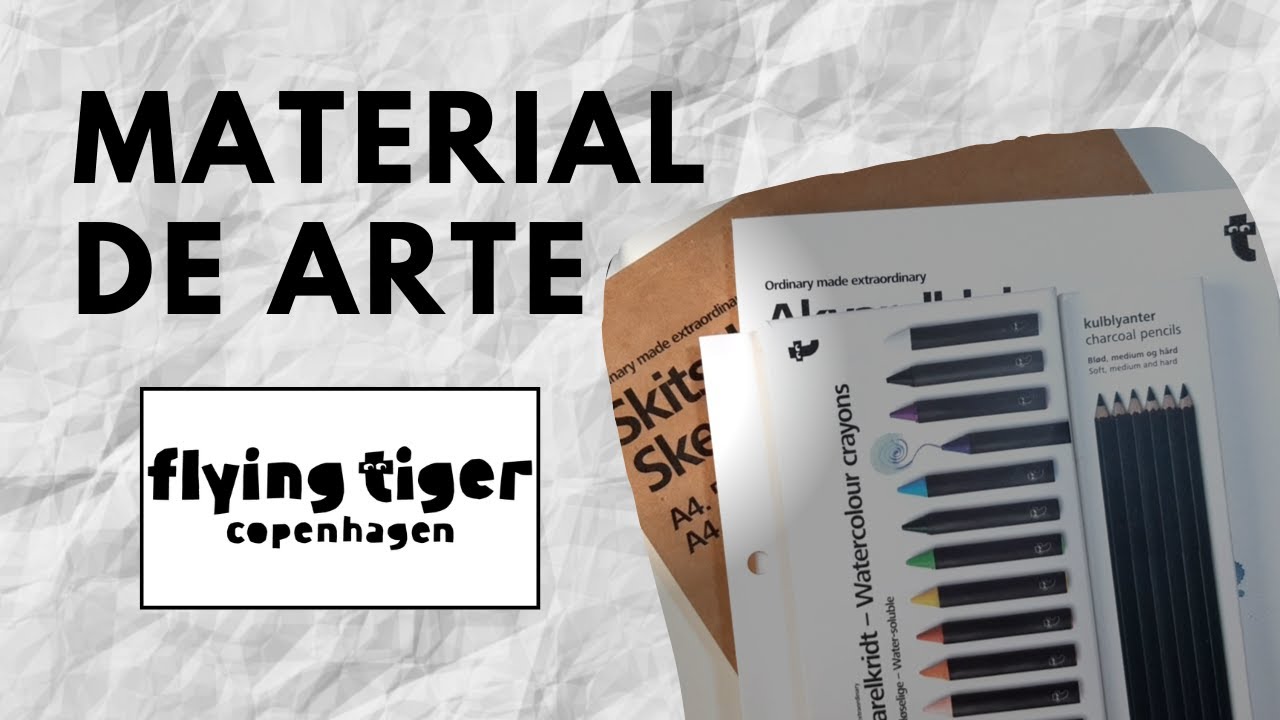 Probando materiales de arte de Flying Tiger Copenhagen