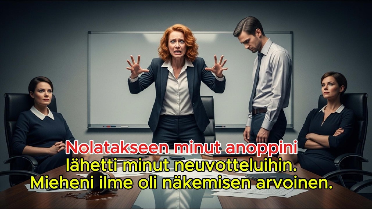 Nolatakseen minut anoppini lähetti minut neuvotteluihin. Mieheni ilme oli näkemisen arvoinen.