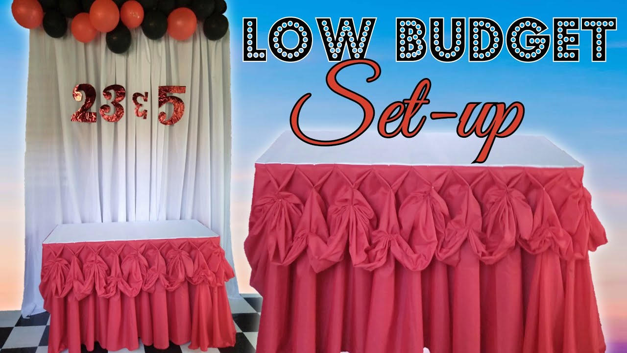 Easy Birthday Backdrop at Home with Table Skirting