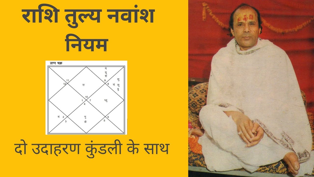 राशि तुल्य नवांश नियम ( दो उदाहरण कुंडली के साथ)