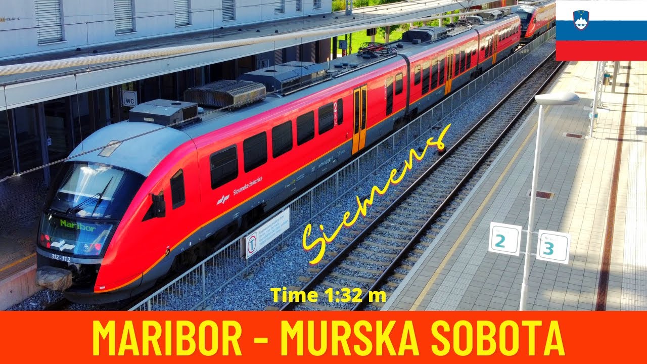 Cab ride Maribor - Murska Sobota (Slovenian Railways) - train drivers view in 4K