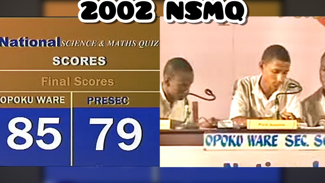 2002: The last time Opoku ware won the NSMQ with the legendary contestant Paul Azunre