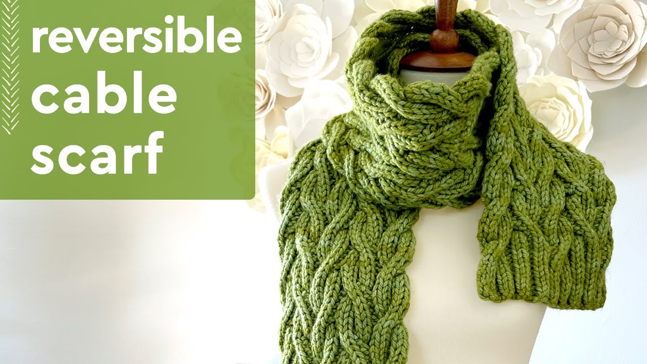 Шарф Meadow Vine Reversible Cable: Узор для вязания