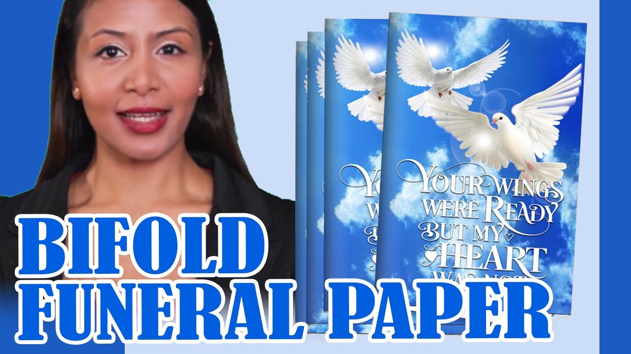 Funeral Program Paper - Funeral Bulletin Paper Bifold