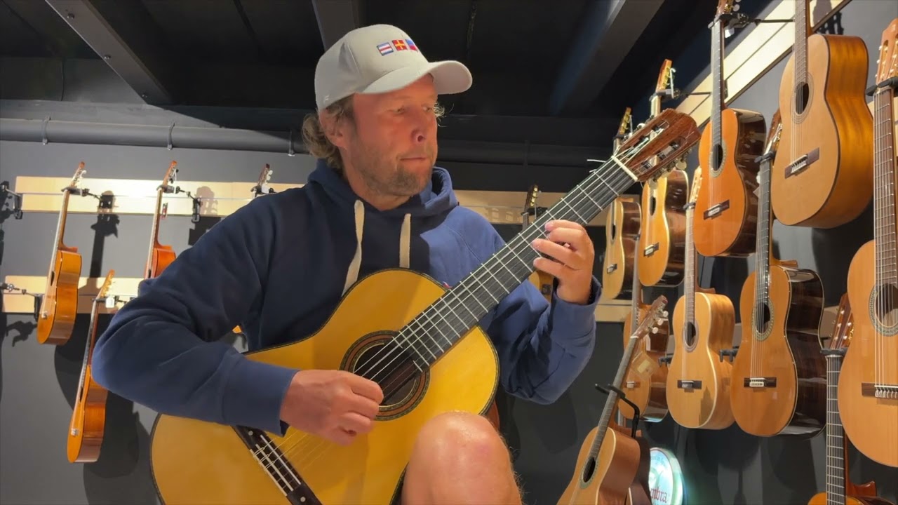 Overview of two guitars - Juan Hernandez Model Torres & Manuel Adalid Model 12 Cedar