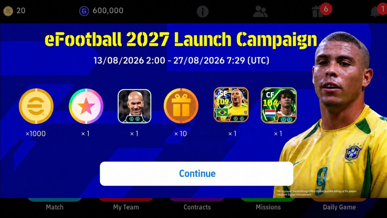 Награды на старте eFootball 2027&trade; 😍 Кампания запуска и шансы на эпических игроков 🎁