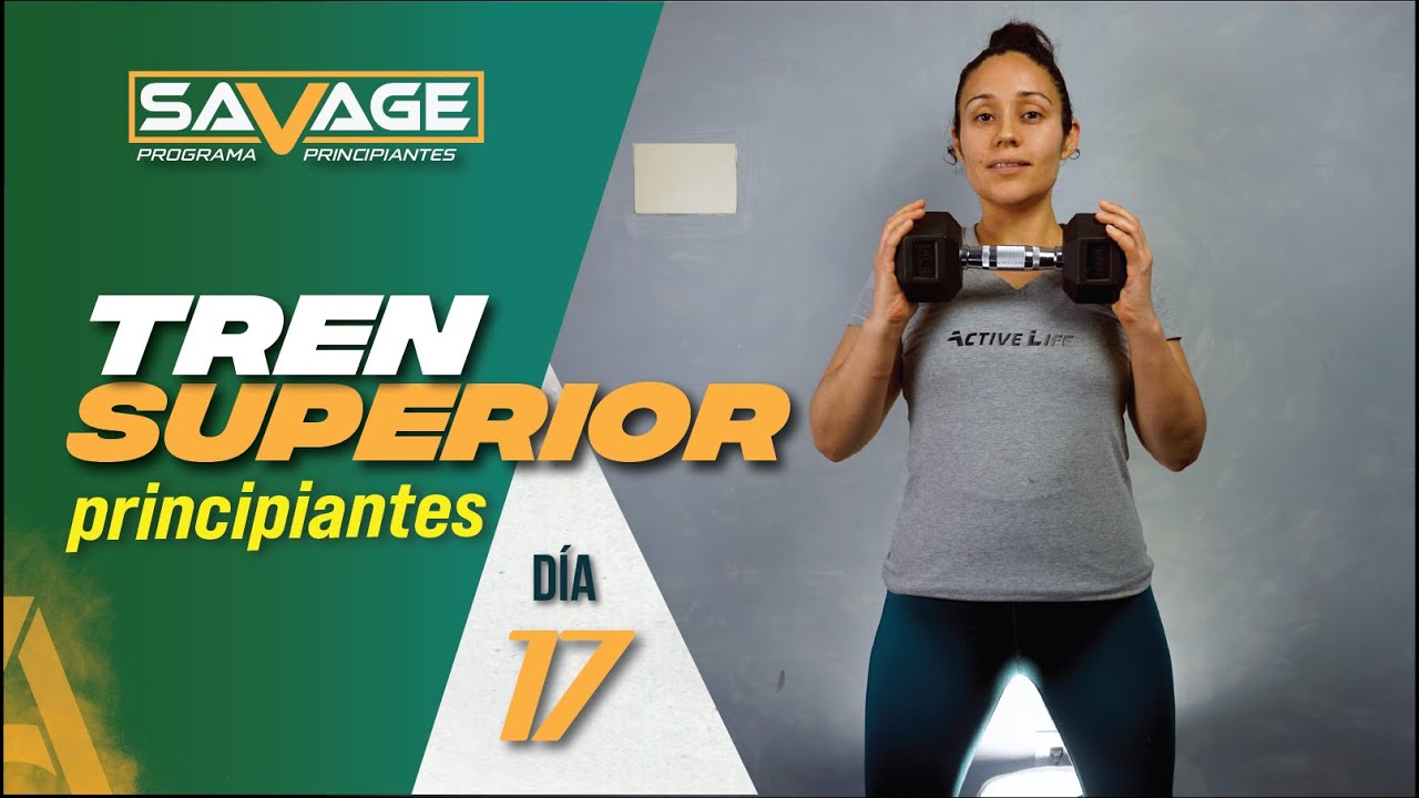 Rutina para Tren Superior | Tonificación Máxima | Solo Mancuernas🔥 Savage día 17