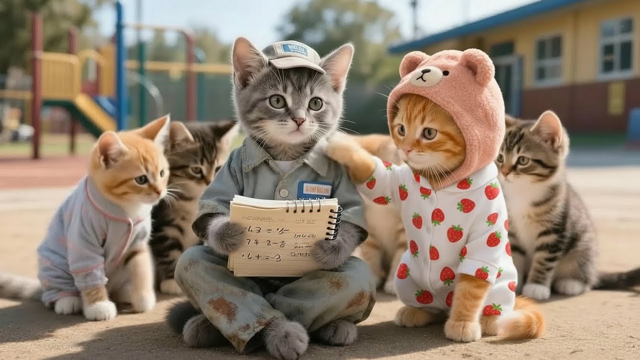 Kitten Helps a Poor Classmate | Mama Cat’s Kind School Mission