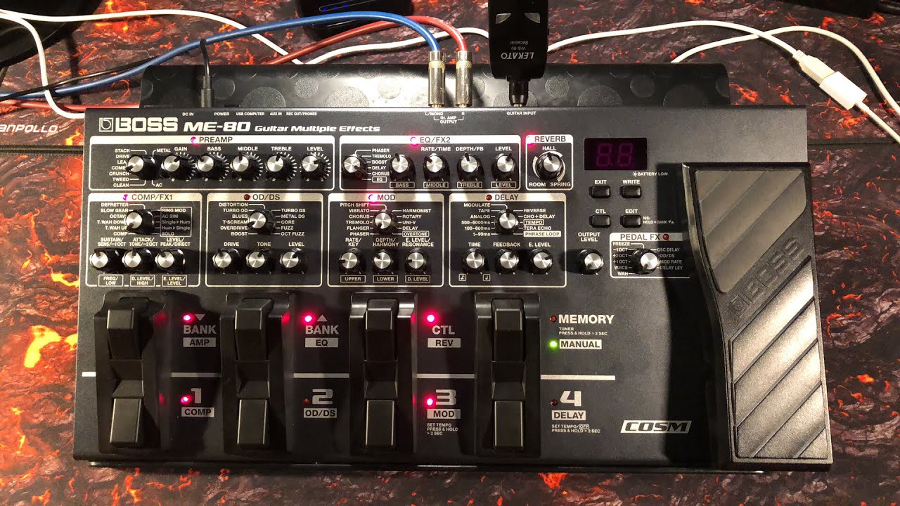 BOSS ME-80 Guitar Multiple Effects Pedal - Tutorial - Brilliant & Easy To Use