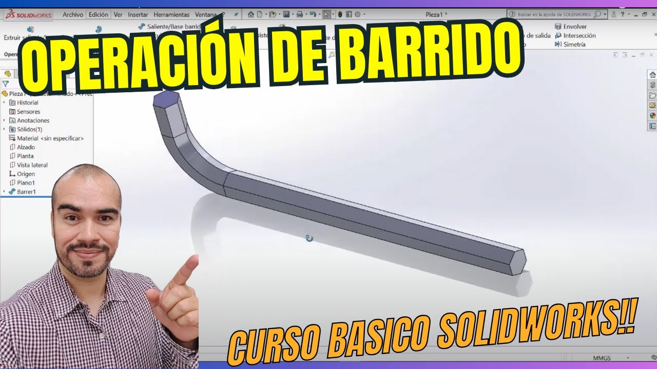 Operación de Barrido | Curso Básico SolidWorks