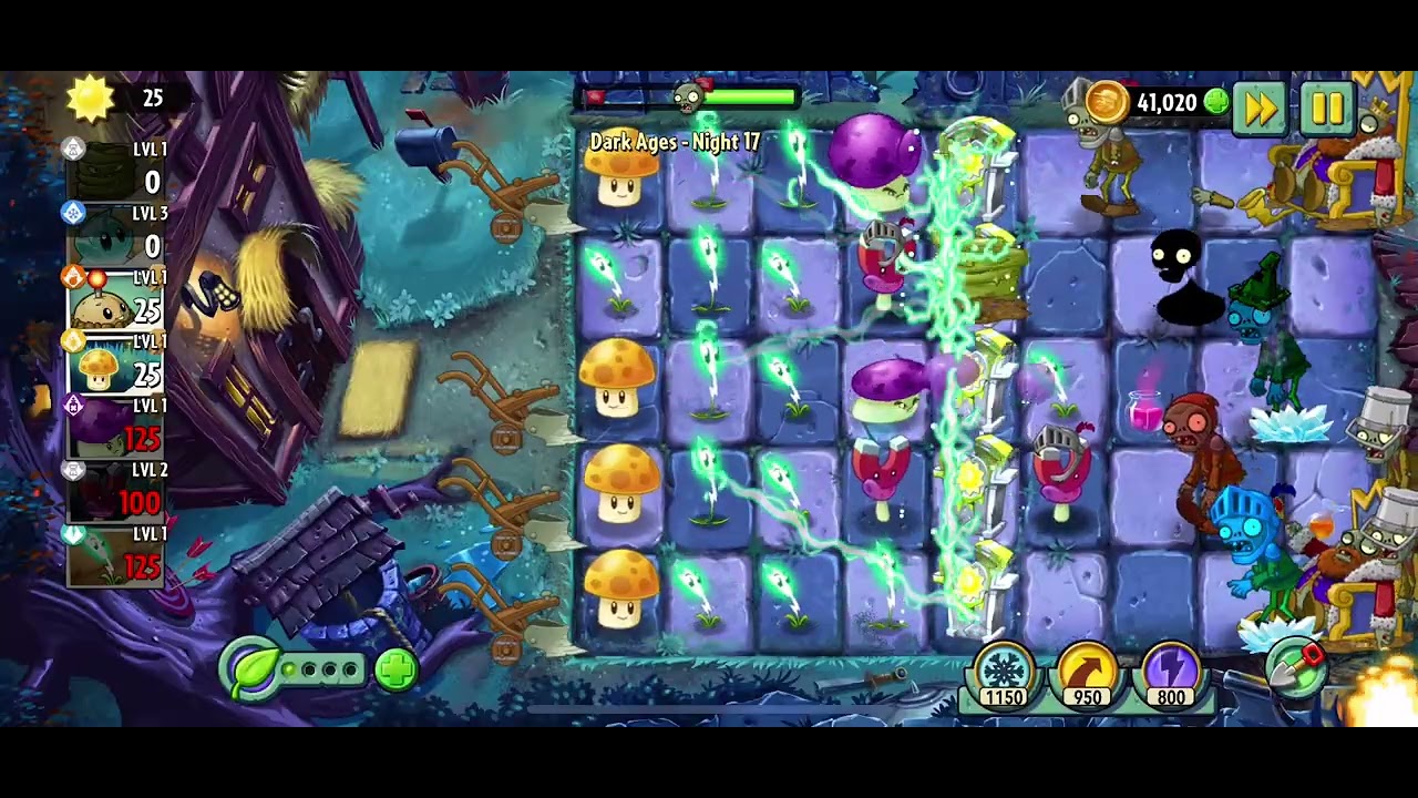 Plants vs Zombies 2 - Dark Ages - Noc 17 - 2025 Rozgrywka