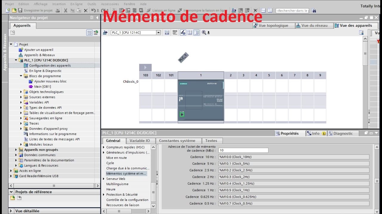 Formation Tia Portal  Ep 6 : Mémento de cadence ( clignotement )