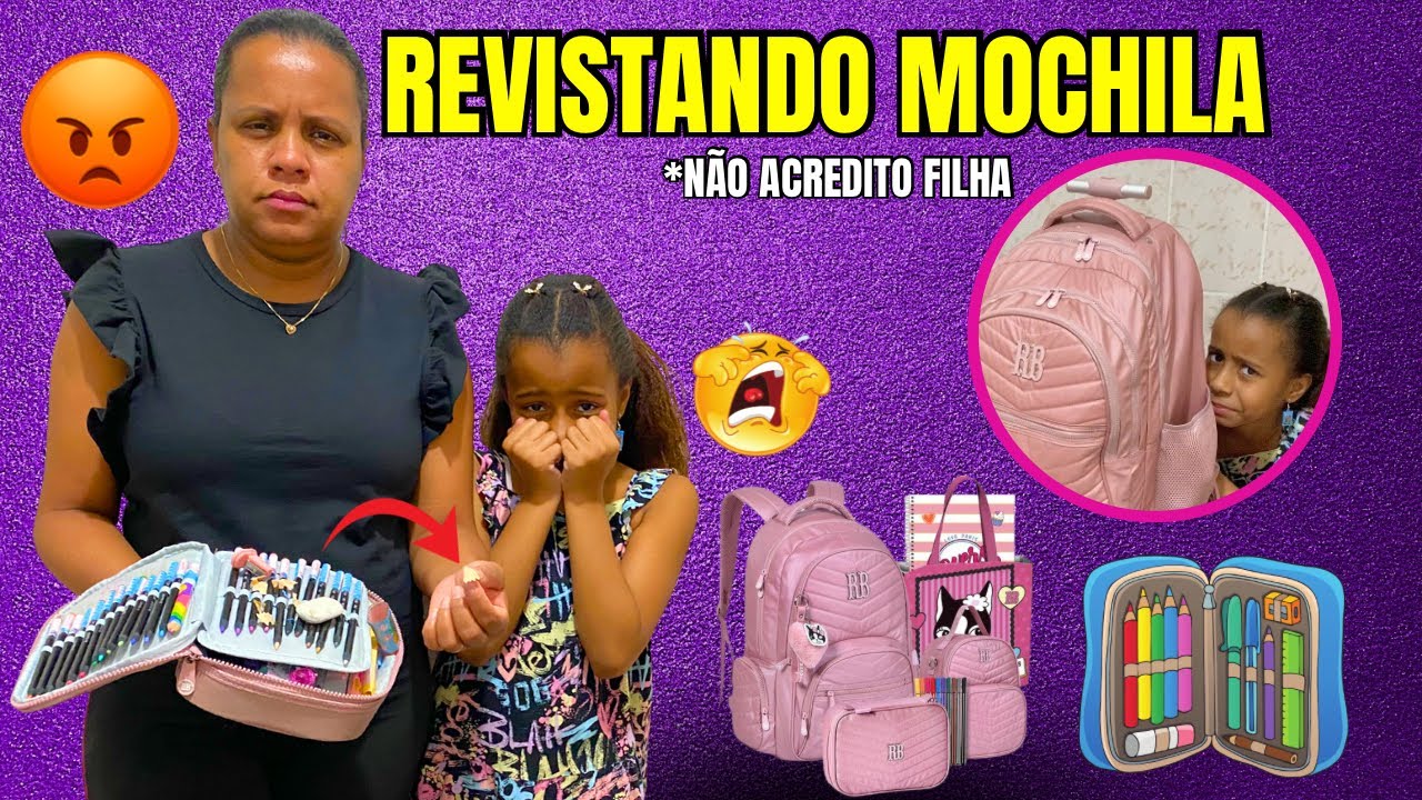 MINHA MÃE REVISTOU MINHA MOCHILA DE SURPRESA COM 2 MESES DE AULA *veja o que encontrei não acredito