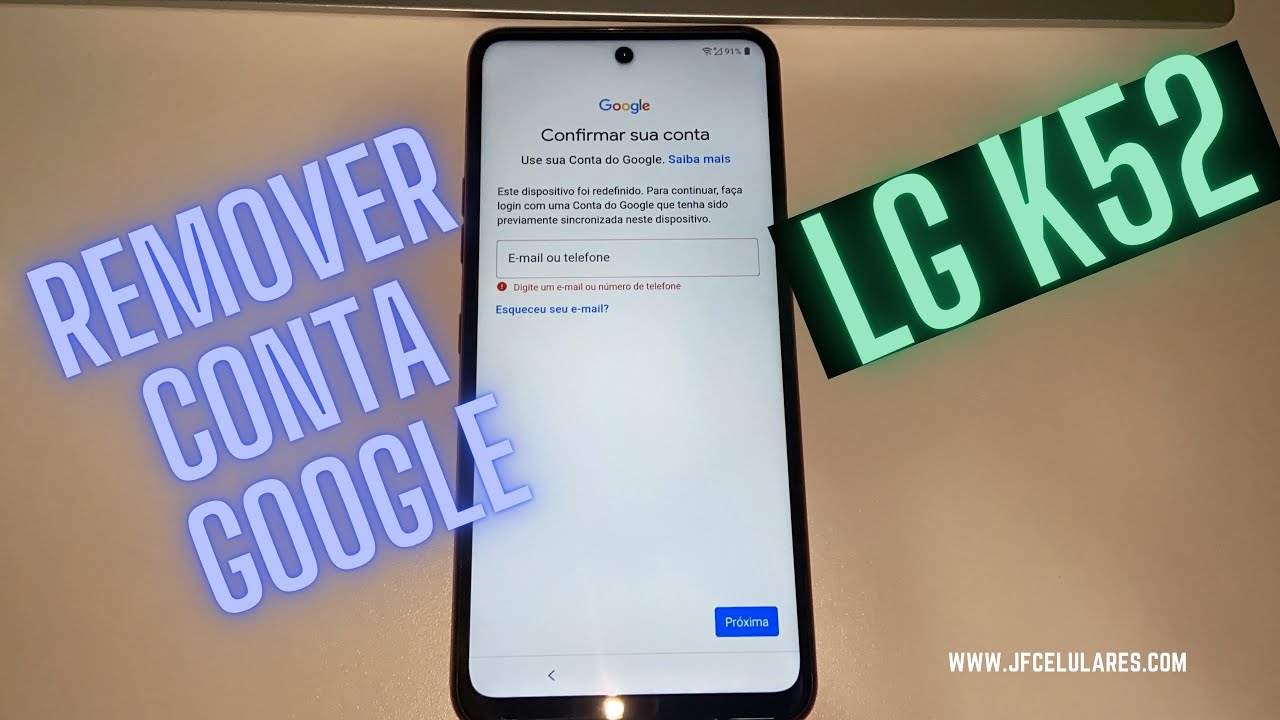 Como desbloquear conta Google  LG k52 | patch 2021