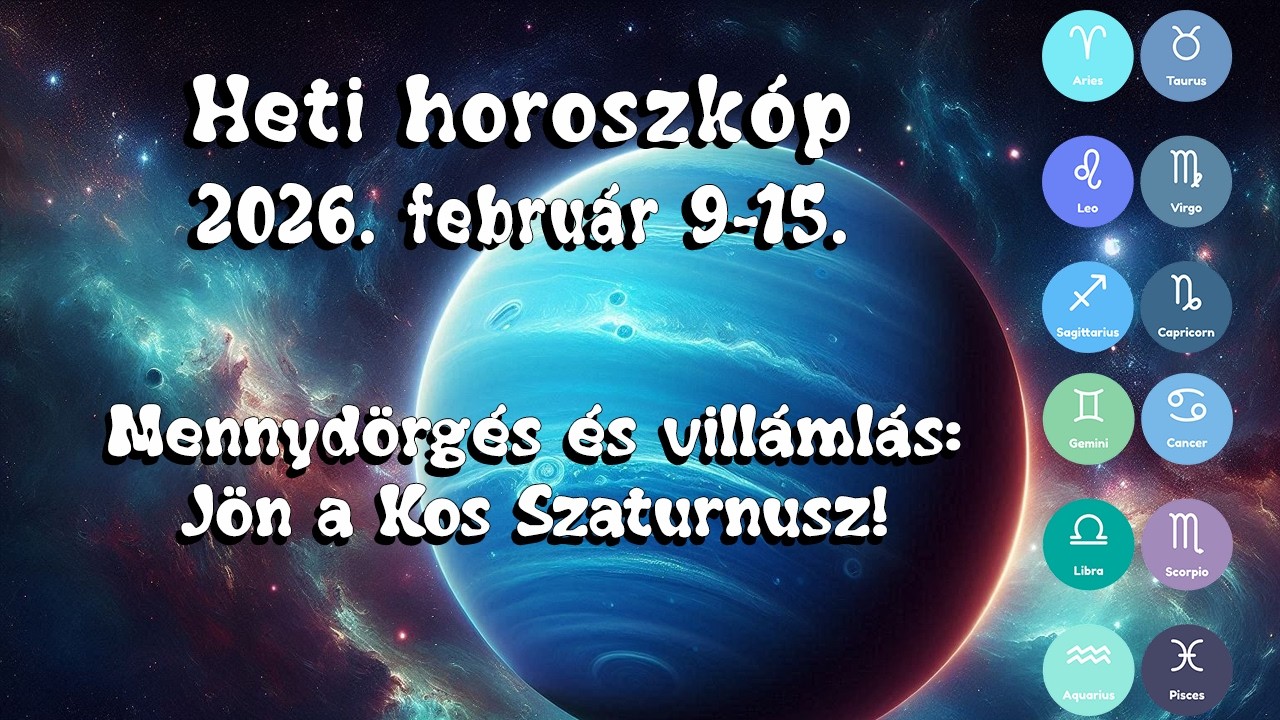 ♒ Heti horoszkóp – 2026. február 9–15. 🌗Jegyelemzések a csatornatagi videóban!