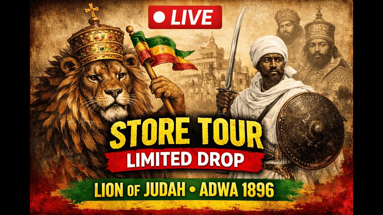 LIVE 🔴 20% OFF Auto Applied | Ethiopian Heritage Drop | Lion of Judah • Adwa 1896