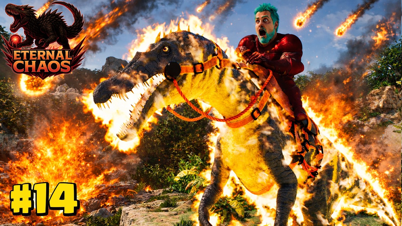 CHUVA DE METEOROS COM NOSSO PRIMEIRO DINO ECLIPSE!  - ARK ETERNAL CHAOS - #14