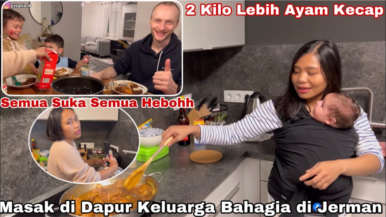 MASAK 2 KILO LEBIH AYAM KECAP DI RUMAH KELUARGA BAHAGIA DI JERMAN