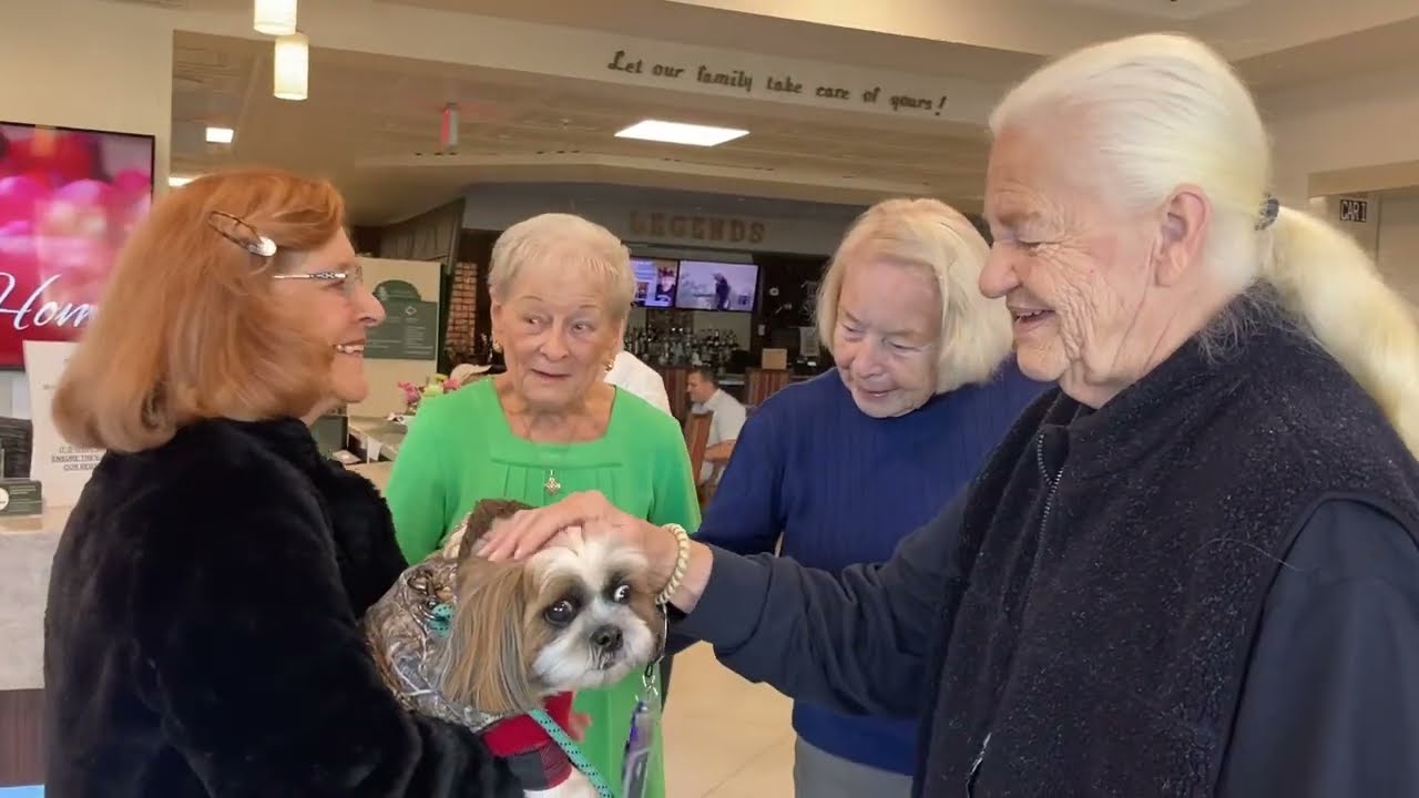Therapy Dog Visit Brings Smiles & Snuggles | Chateau Madeleine, Melbourne FL
