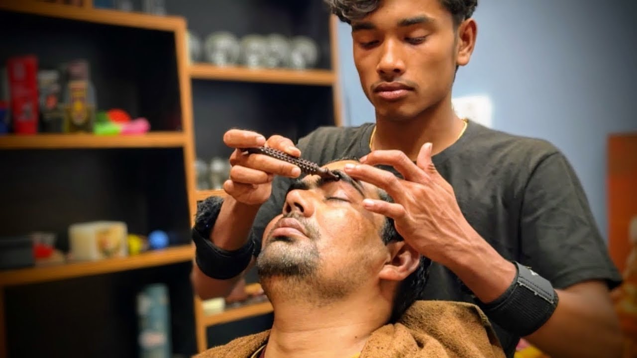 ASMR Kid Barber’s 💆‍♂️Deep Tissue Head Massage Therapy | Instant Sleep & Stress Relief 😴✨|