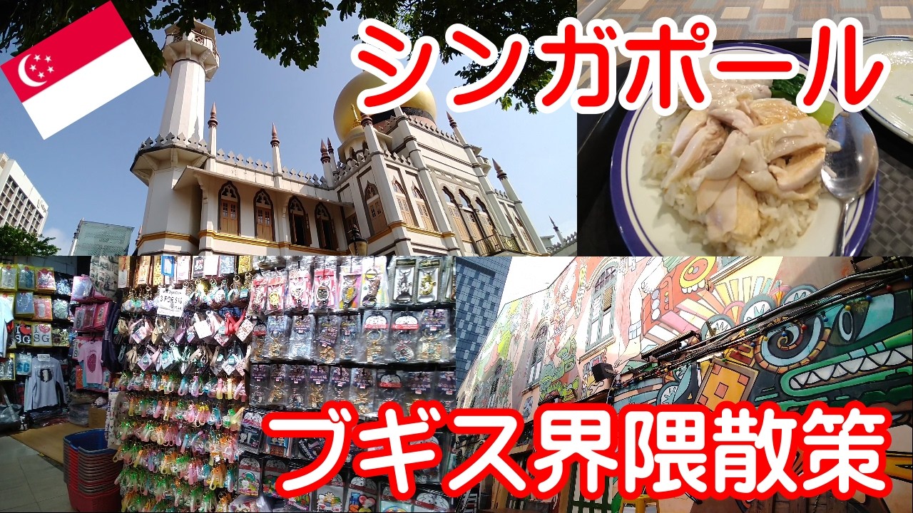 【シンガポール】ブギス駅界隈を散策しました。ショッピングモールを回り、アラブ・ストリートまで足を延ばしました。ブギス・ストリートは、老若男女、シンガポーリアンも外国人も一杯で、活気にあふれていました。