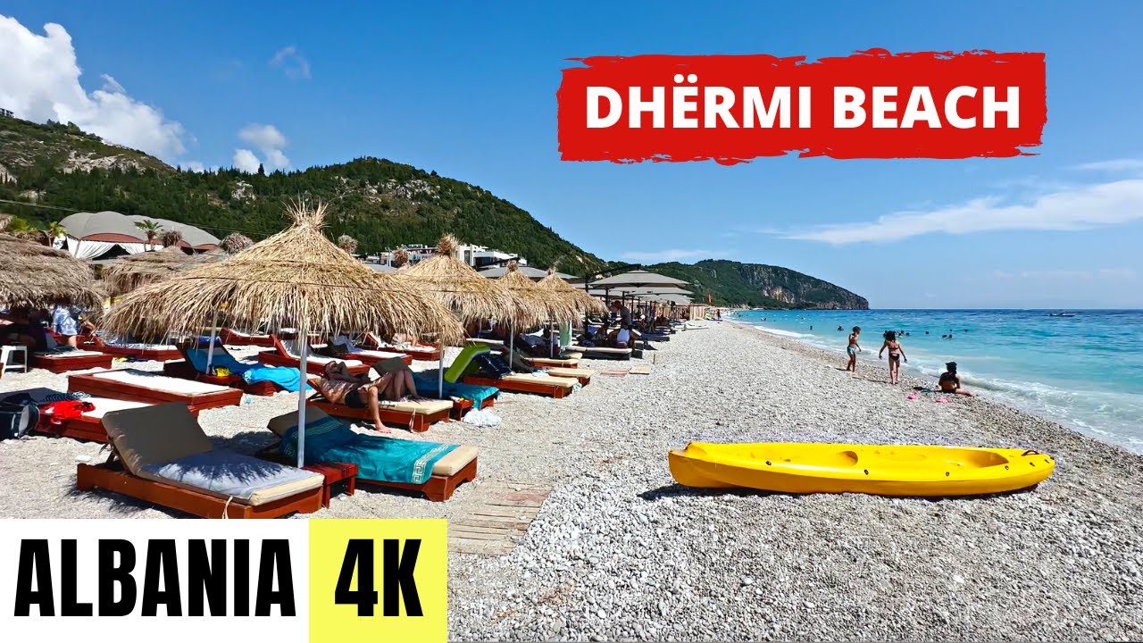 ALBANIA 🇦🇱 [4K] DHERMI BEACH — Exploring Albanian Riviera — AUGUST 2023
