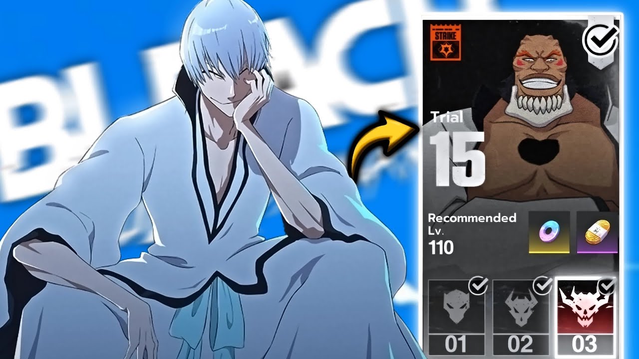 ELE NÃO TEM LIMITES? Trial Tower 15 STRIKE com o gin c0! - BLEACH SOUL RESONANCE