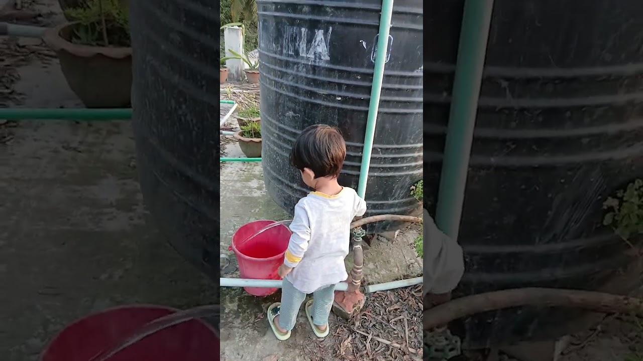 মা ছেলে মিলে  ছাদের গাছগুলোতে পানি দিলাম।মাশাল্লাহ, ছেলে আমার অনেক কাজ শিখে গিয়েছে। 