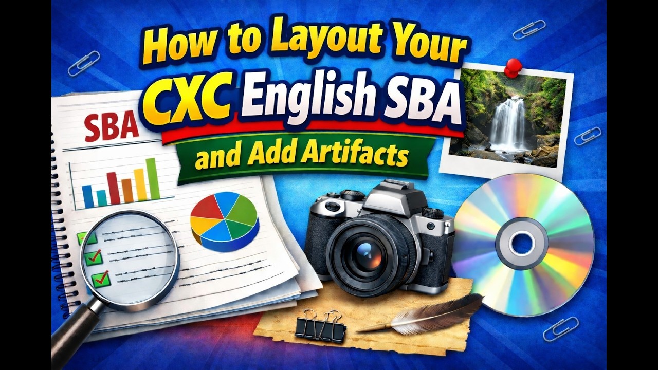 How to Layout  Your CXC English SBA and Add Artifacts