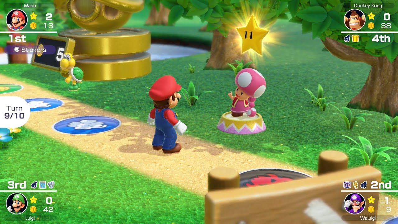 Mario Party Superstars #40 Woody Woods Mario vs Luigi vs Donkey Kong vs Waluigi