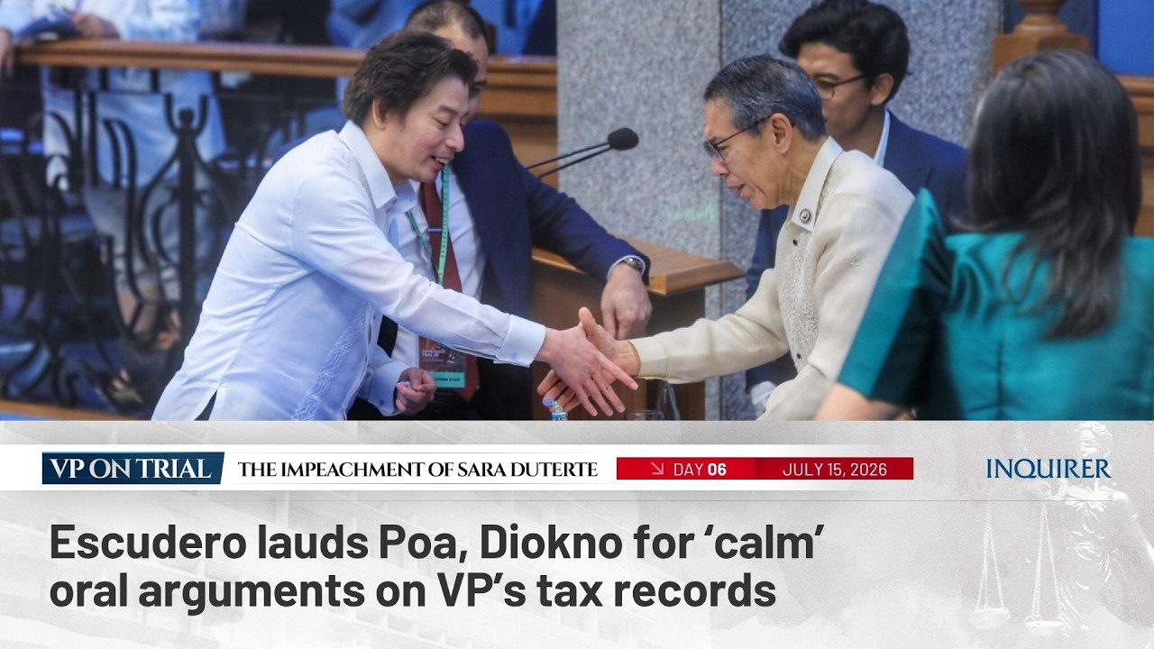 Escudero lauds Poa, Diokno for &lsquo;calm&rsquo; oral arguments on VP&rsquo;s tax records