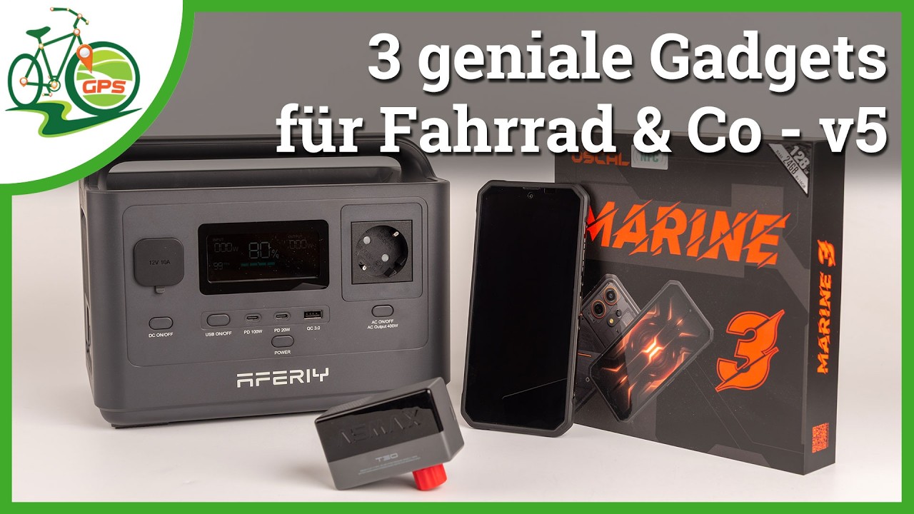 3 geniale Gadgets für Fahrrad & Co - v5 📱 Outdoor Handy 💨 el. Luftpumpe ⚡ Powerstation