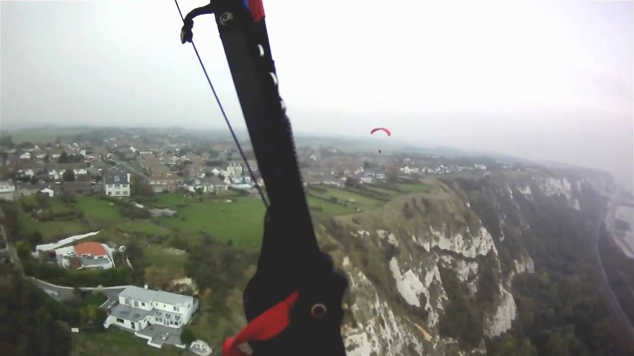 Paragliding in Kent the Dover Folkestone Cliff Run (part 1 of 2)