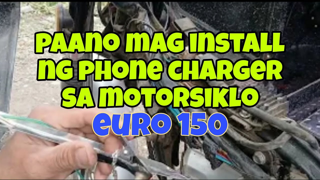 #Paano mag magkabit ng phone charger sa motorcycle na euro 150