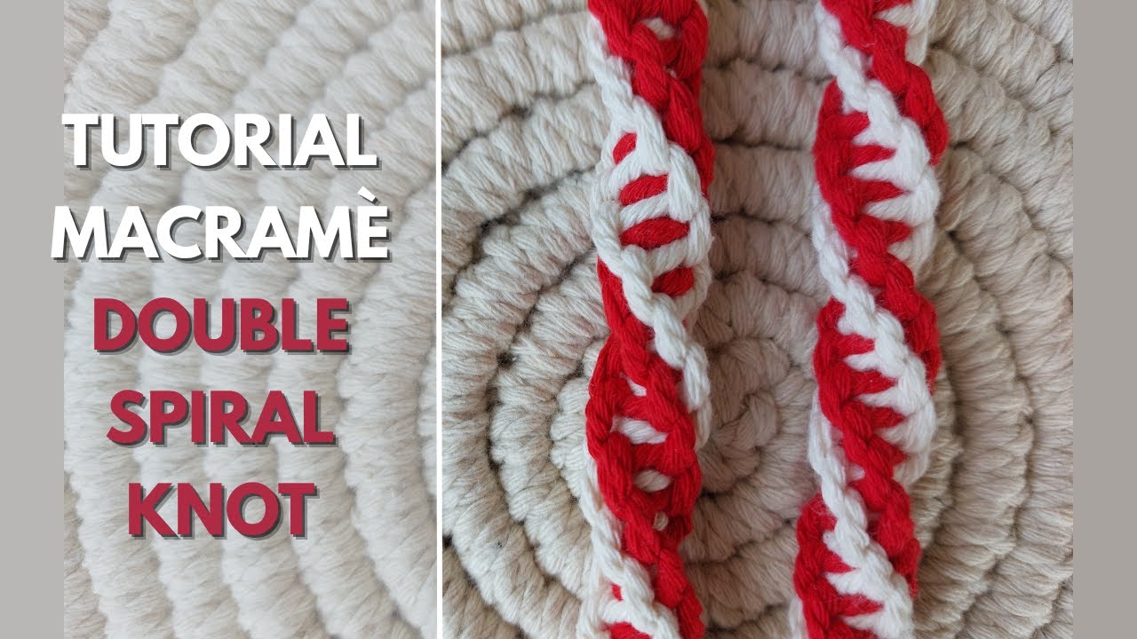Bicolor Spiral Knot/Half Square Knot : How to tie the two-tone spiral knot