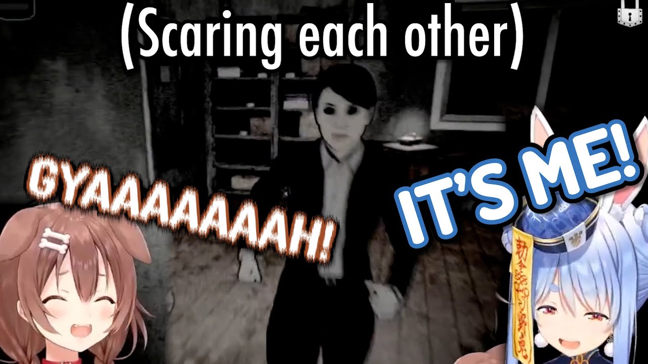 Pekora & Korone turn a horror game into comedy screaming at each other