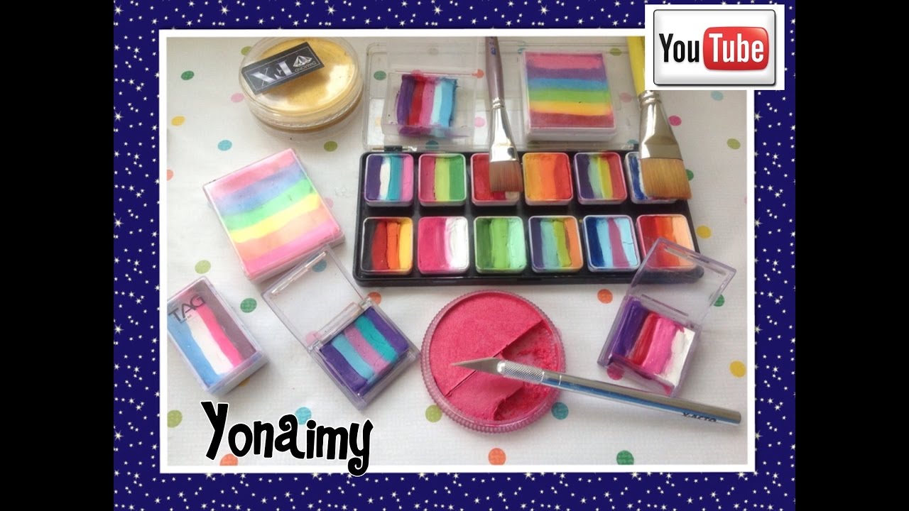 COMO CORTAR SPLITCAKES O MINI CAKES PARA TUS PINTACARITAS O FACE PAINTING