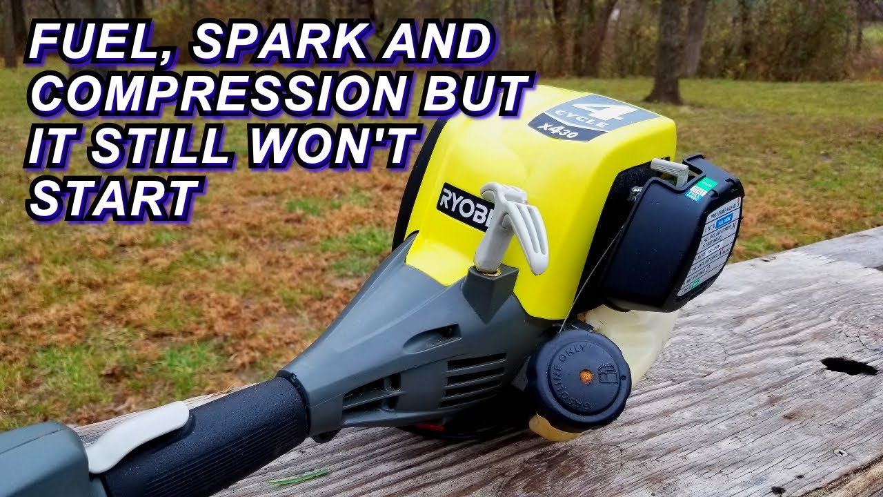 Free Ryobi 4 cycle trimmer problems.