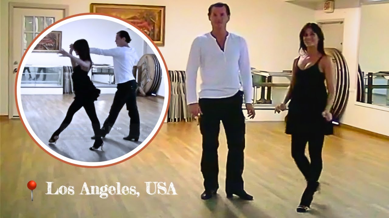 Teaching Latin American DanceSport Rumba Basic Routine in L.A. 