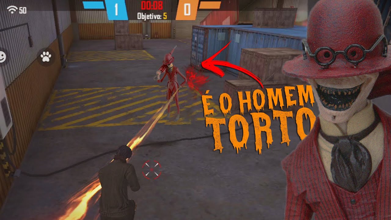 CAÍ CONTRA O HOMEM TORTO NO MODO X1 DO FREE FIRE!?