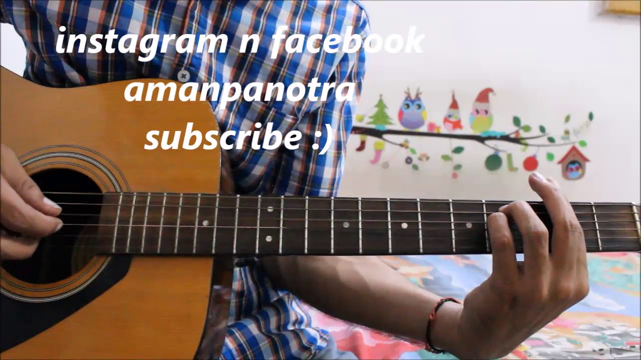 Finger Plucking & Finger Strumming ( For MULTIPLE SONGS ) - Hindi guitar lesson beginners easy