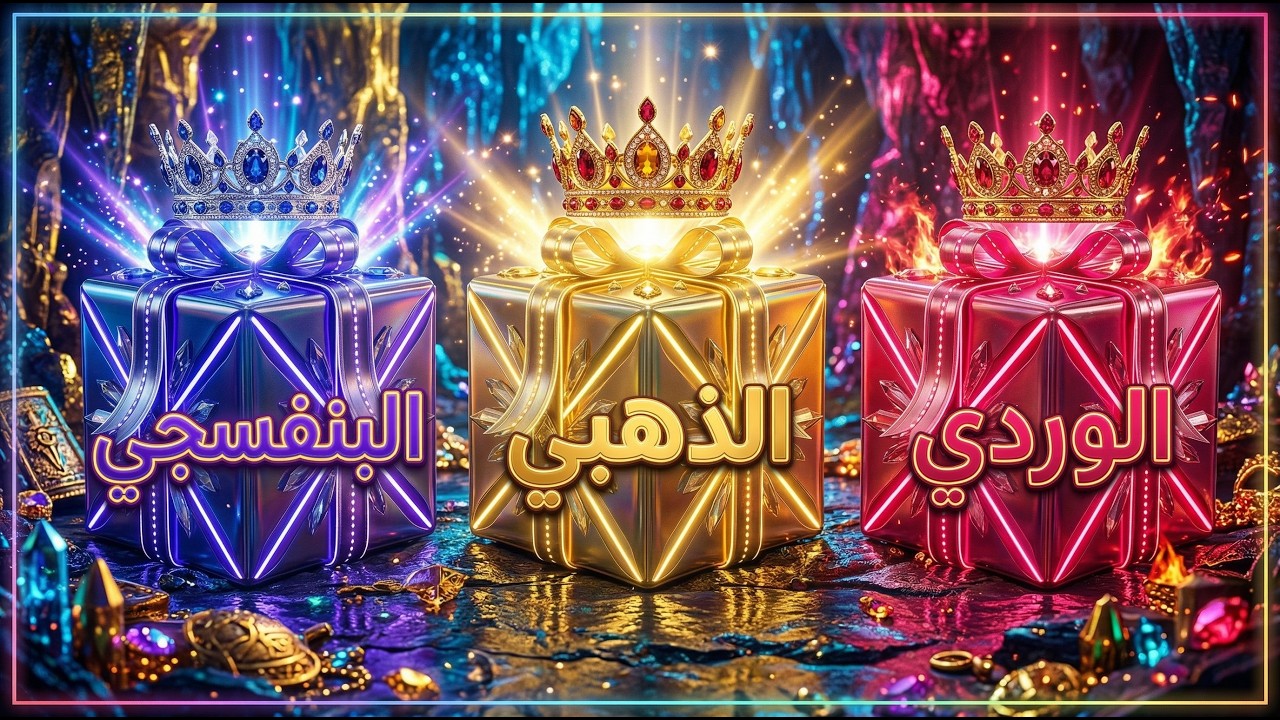 اختار هدية واحدة فقط 🎁 الوردي ولا الذهبي ولا البنفسجي؟ القرار هيصدمك 😱💖