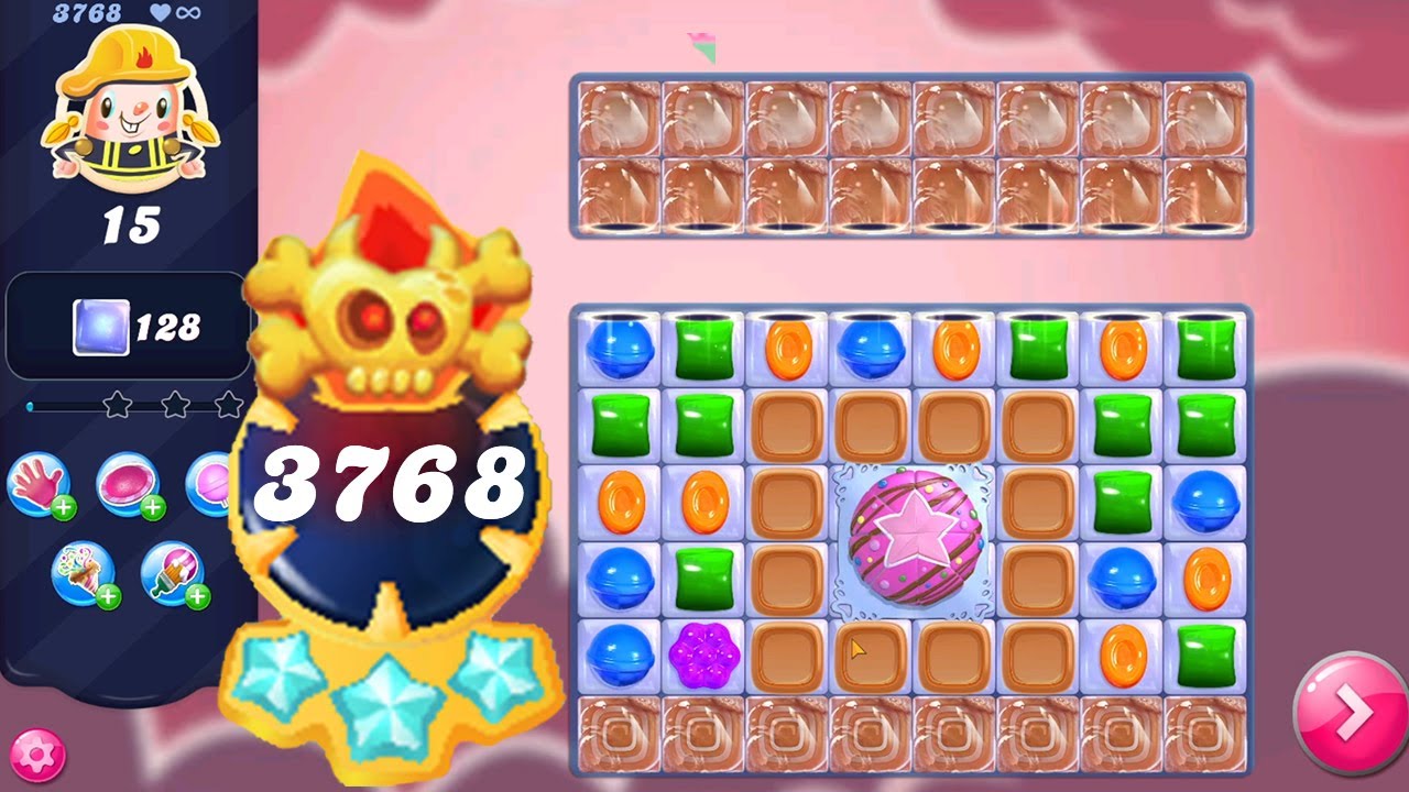 Candy Crush Saga Level 3768 || Legendary Level || No Boosters || 3 Sugar Stars 🌟🌟🌟