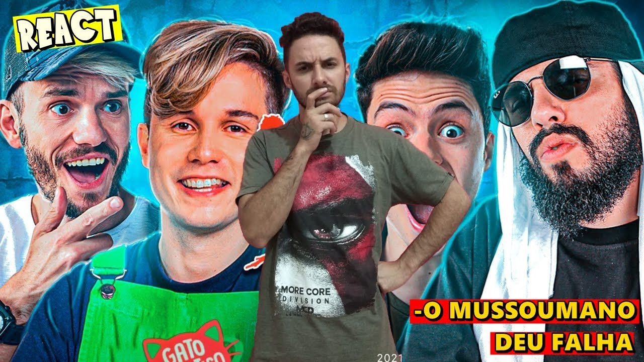 REACT - Brancoala e Gato Galáctico Vs. Enaldinho e Mussoumano - Batalha de Youtubers