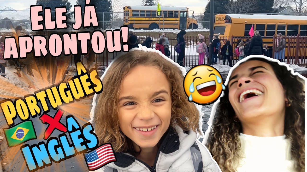 🇺🇸 🇧🇷 Ele inventou uma historia! Primeiro dia de aula do Orion na Escola Bilíngue nos EUA!