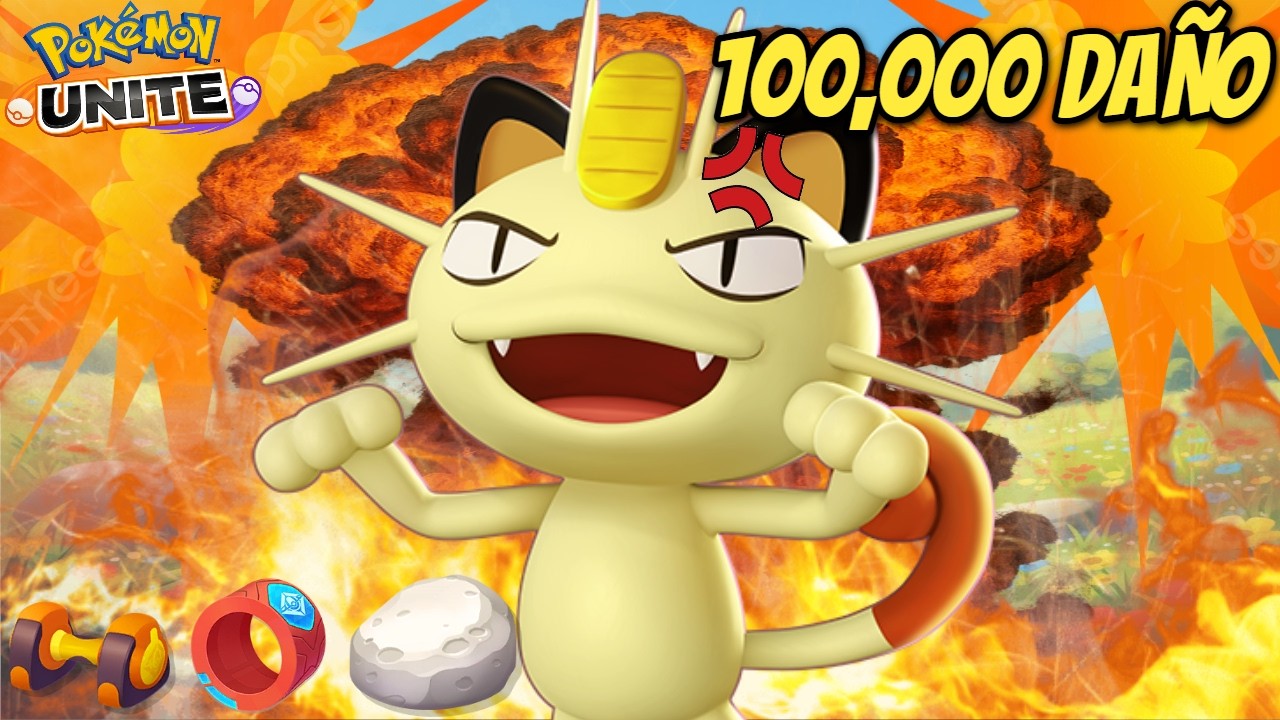MEOWTH ESTÁ ROTO: Cómo hacer 100K de Daño Fácil. | Pokémon Unite