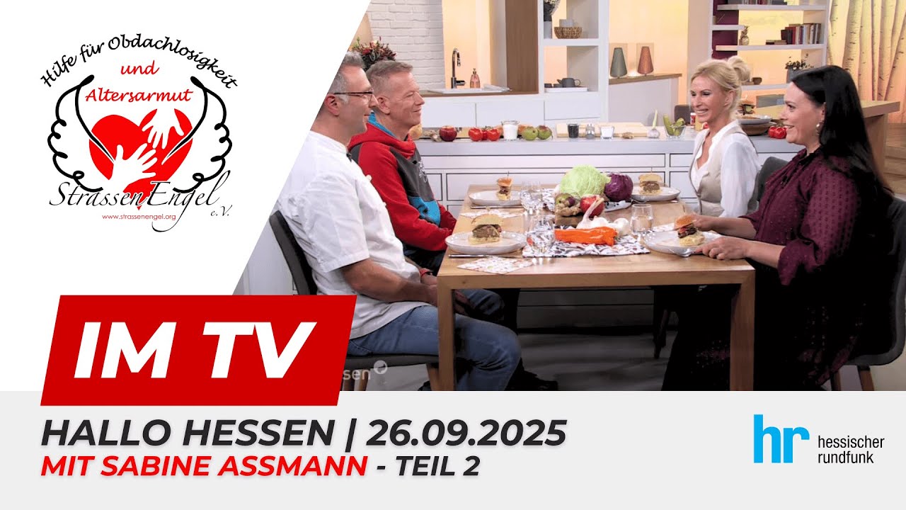 Sabine Assmann bei Hallo Hessen - Fokus: Bundesverdienstkreuz Teil 2 | StrassenEngel e.V. Hanau