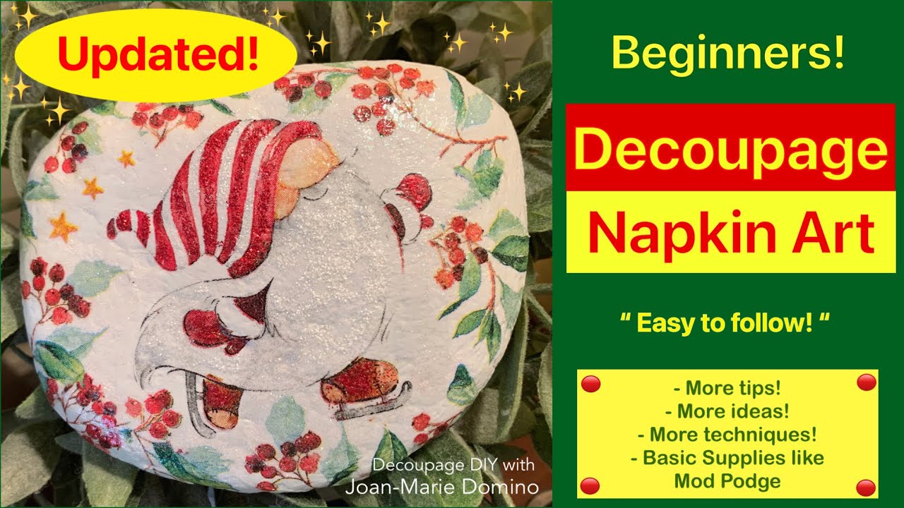 HEY BEGINNERS! DECOUPAGE LIKE a PRO with JUST a FEW EASY STEPS! / CREATE CHRISTMAS DECOR & GIFTS!